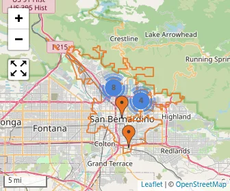 Area schools map